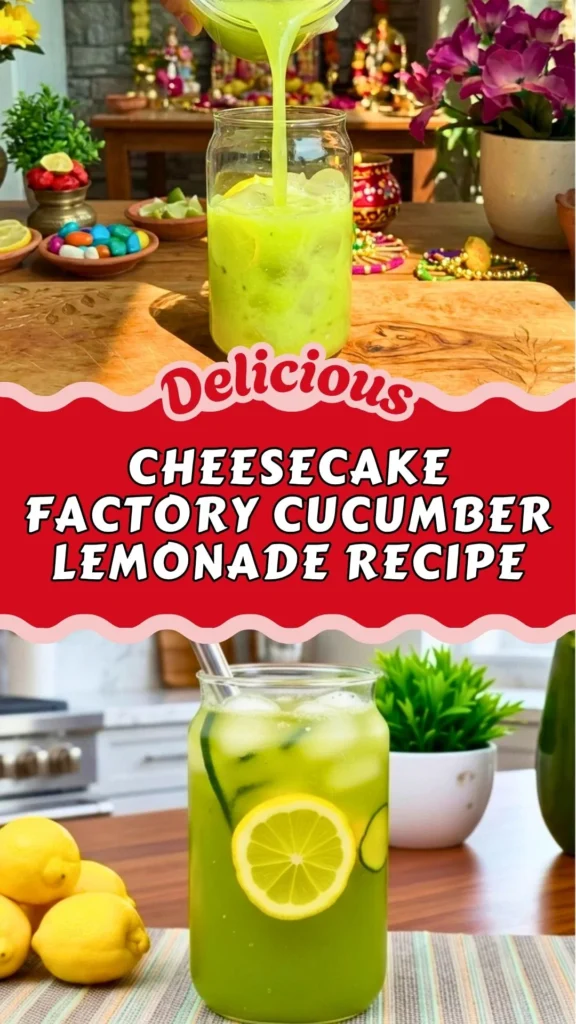 Cheesecake Factory Cucumber Lemonade