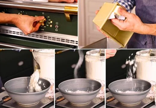 Prepare the Oven, Pan and Mix the Dry Ingredients
