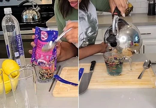 Brew the butterfly pea tea