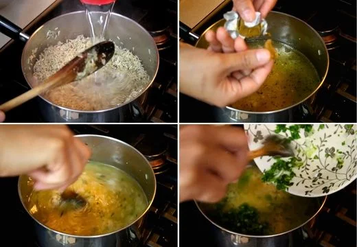 Add the Water and Herbs