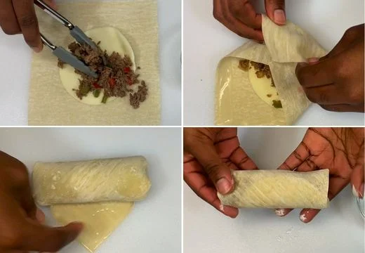 Assemble the Egg Rolls