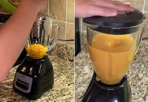 Blend the Peach Mixture