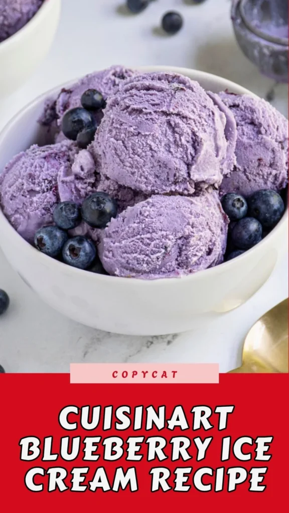 Copycat Cuisinart Blueberry Ice Cream Recipe