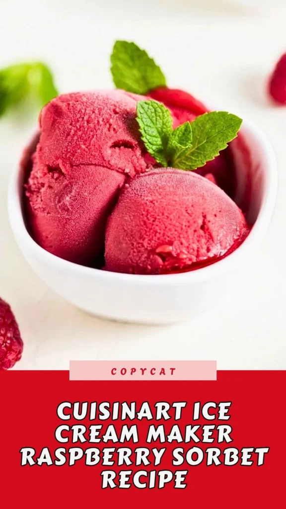 Copycat Cuisinart Ice Cream Maker Raspberry Sorbet Recipe