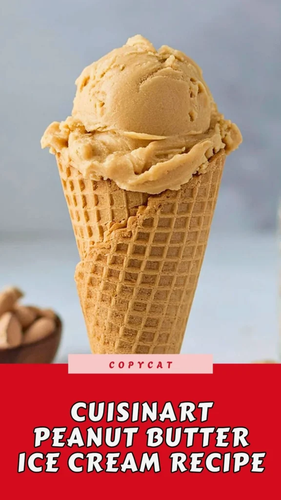 Copycat Cuisinart Peanut Butter Ice Cream Recipe
