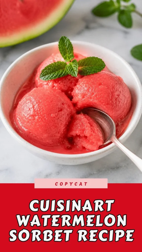 Copycat Cuisinart Watermelon Sorbet Recipe