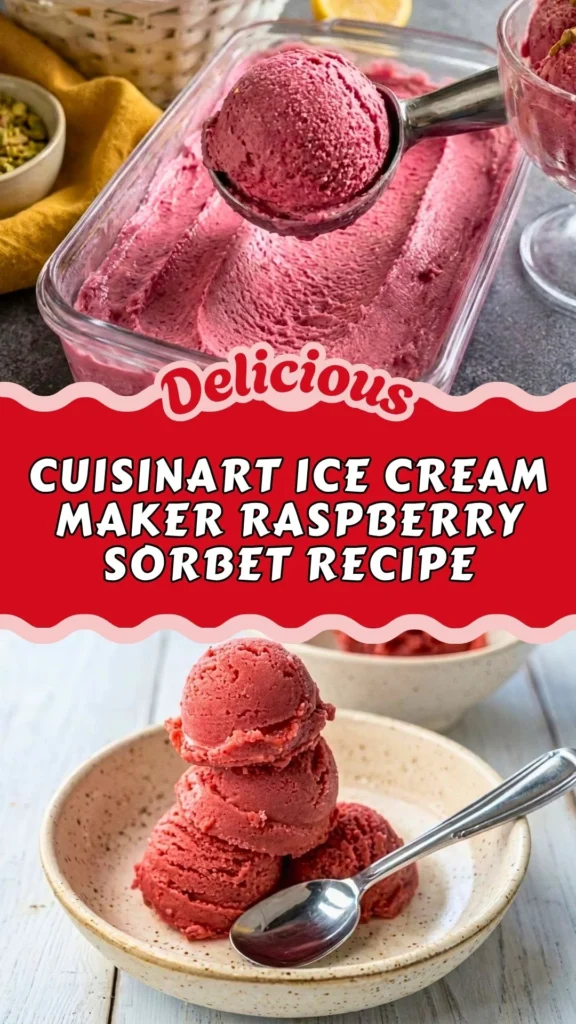 Cuisinart Ice Cream Maker Raspberry Sorbet