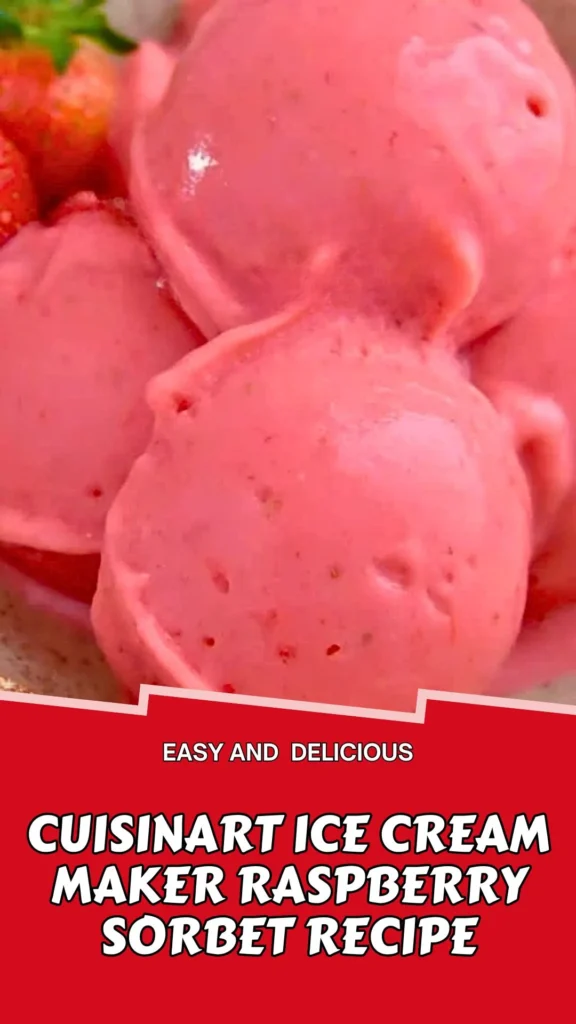 Delicious Recipe of Cuisinart Ice Cream Maker Raspberry Sorbet