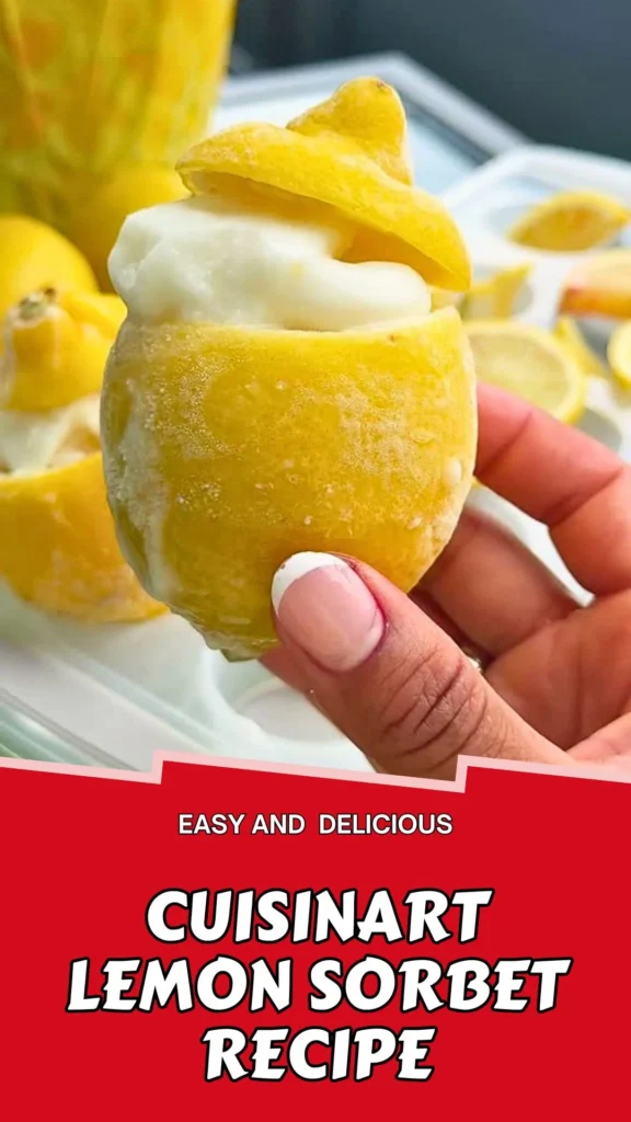 Delicious Recipe of Cuisinart Lemon Sorbet