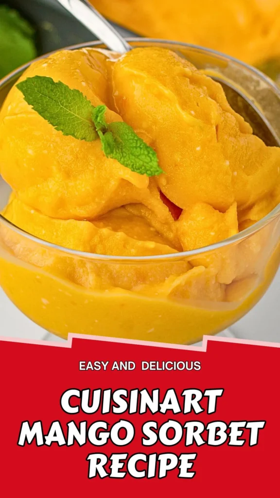 Delicious Recipe of Cuisinart Mango Sorbet