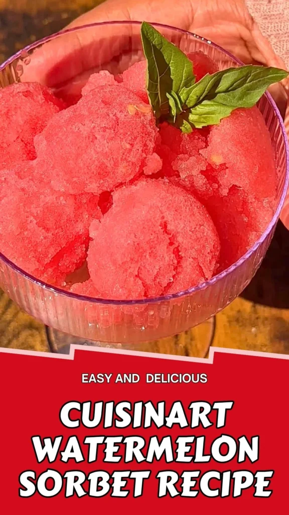 Delicious Recipe of Cuisinart Watermelon Sorbet