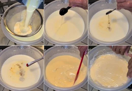 Strain and Chill the Custard