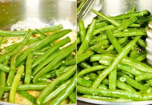 Cook the green beans