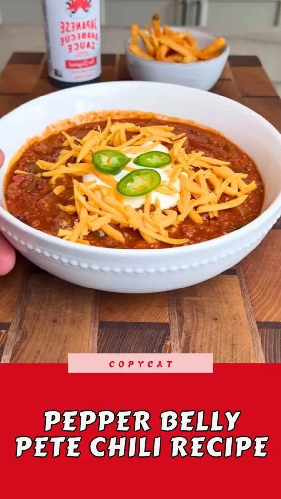 Copycat Pepper Belly Pete Chili Recipe