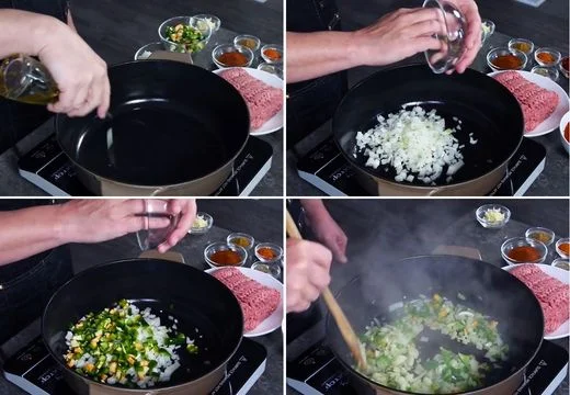 Sauté the onion and jalapeño